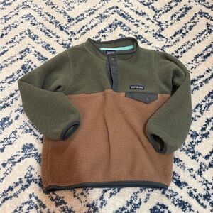 Patagonia Kids' Olive and Chestnut Fleece Hoodie